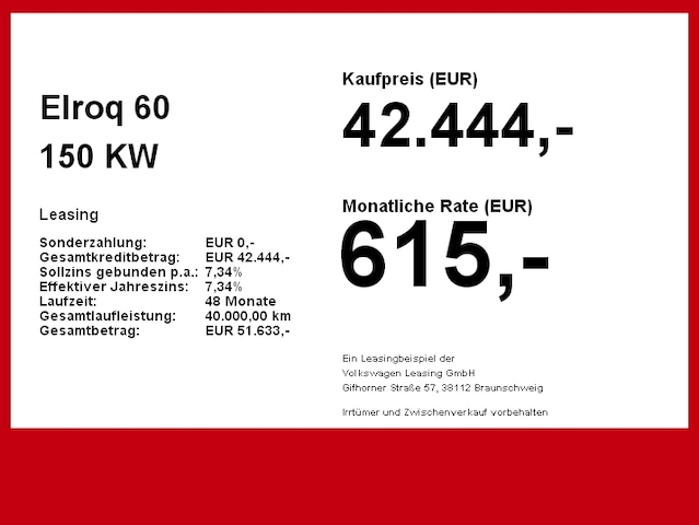 Skoda Elroq 150 KW 63 kWh WPumpe AHK MATRIX Navi