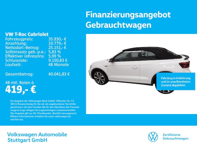 Volkswagen T-Roc 1.5 TSI Cabriolet R-Line