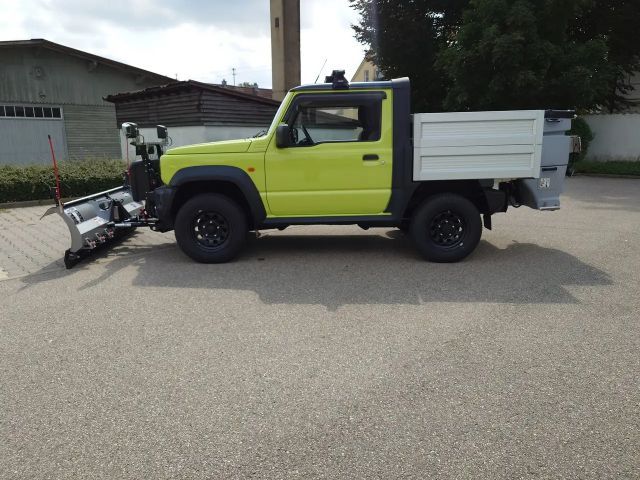 Suzuki Jimny PickUp Winterdienst-Umbau HILLTIP Schild & Streuer