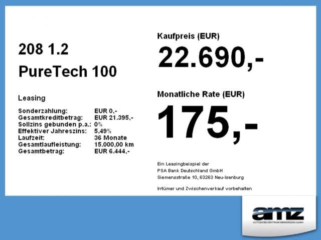 Peugeot 208 Allure Pack PureTech
