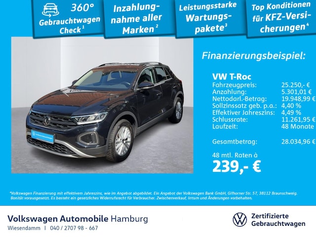 Volkswagen T-Roc 1.5 TSI DSG Life