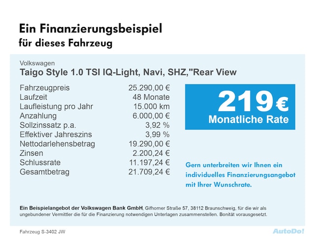 Volkswagen Taigo 1.0 TSI IQ.Drive Style