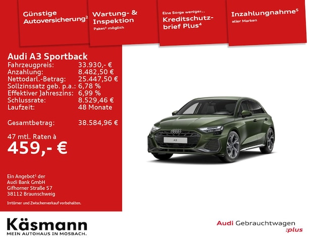 Audi A3 30 TFSI S-Line Sportback