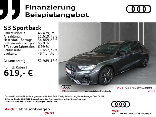 Audi S3 Quattro S-Tronic Sportback