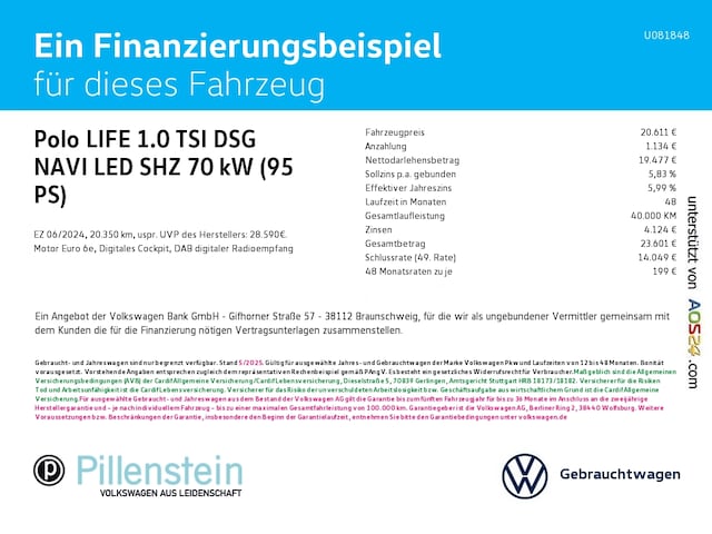 Volkswagen Polo 1.0 TSI DSG Life