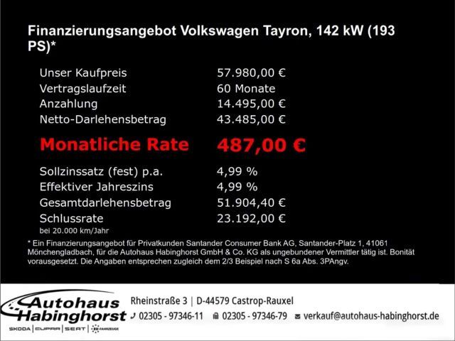 Volkswagen Tayron 2.0 TDI 4Motion R-Line