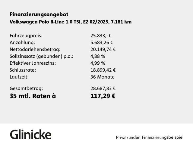 Volkswagen Polo 1.0 TSI DSG R-Line