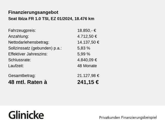 Seat Ibiza 1.0 TSI FR-lijn