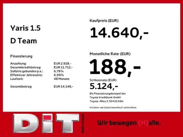 Toyota Yaris Hatchback Team D