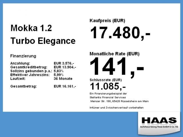 Opel Mokka 1.2 Turbo Elegance Turbo