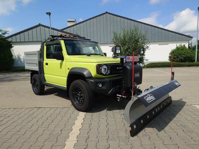 Suzuki Jimny PickUp Winterdienst-Umbau HILLTIP Schild & Streuer