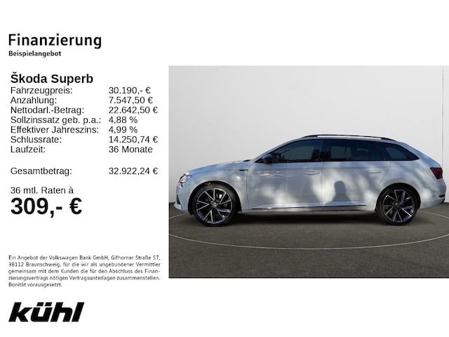 Skoda Superb 1.5 TSI Combi Sportline