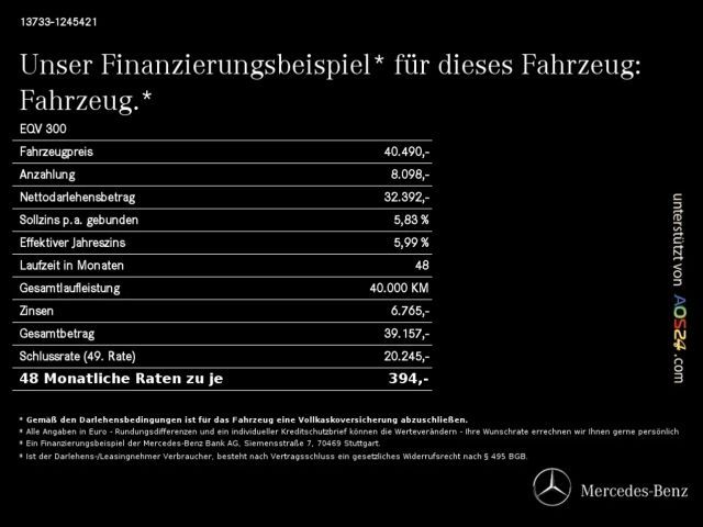 Mercedes-Benz EQV 300 Limousine Lang