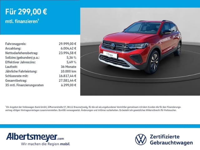 Volkswagen T-Cross 1.0 TSI DSG