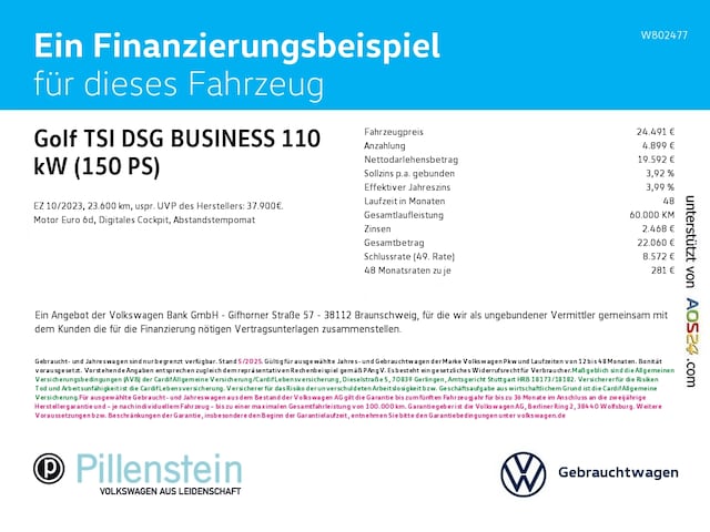 Volkswagen Golf Business DSG Variant