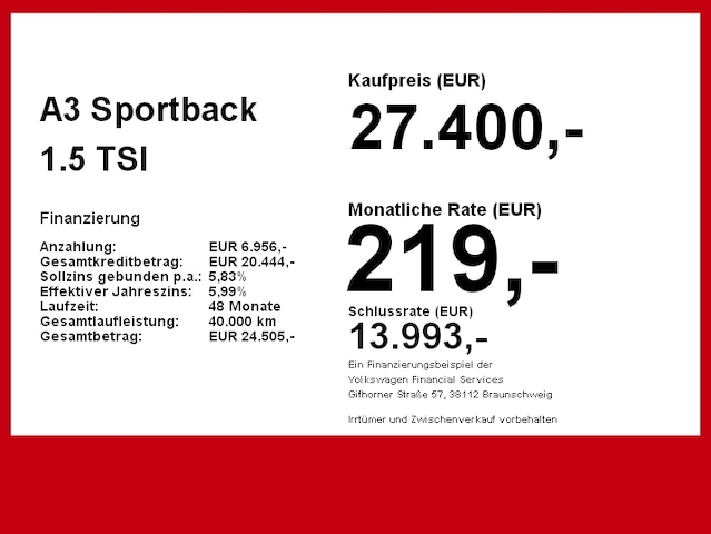 Audi A3 35 TFSI S-Tronic Sportback