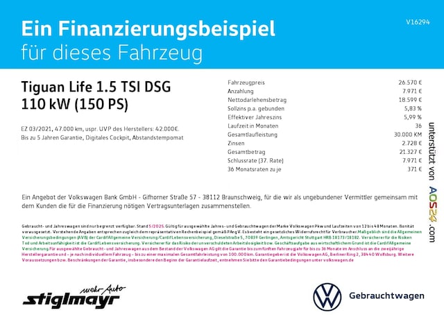 Volkswagen Tiguan 1.5 TSI DSG Life