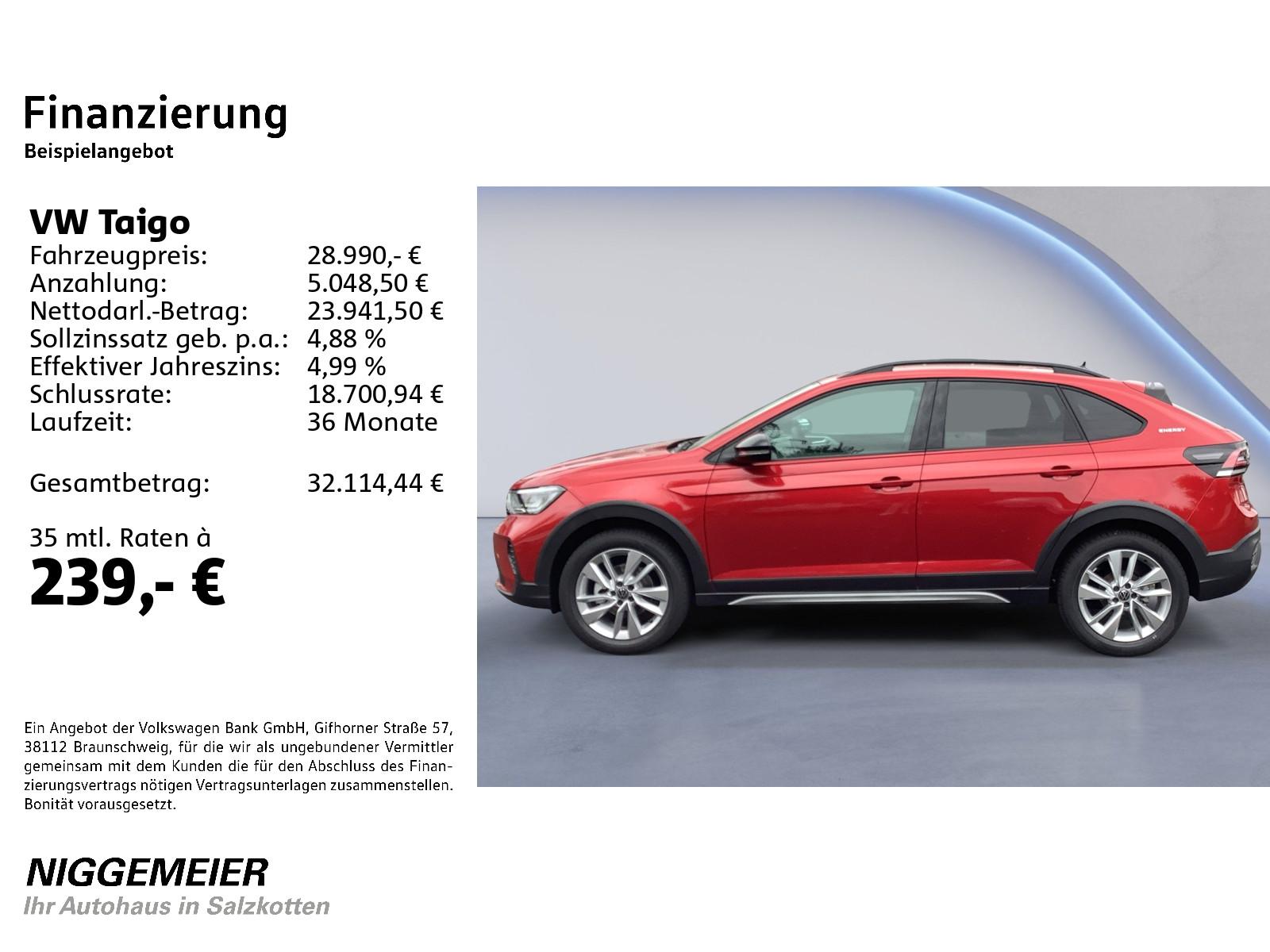 Volkswagen Taigo 1.0 TSI DSG