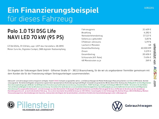 Volkswagen Polo 1.0 TSI DSG Life
