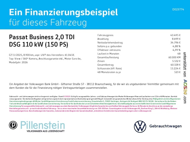 Volkswagen Passat Business DSG