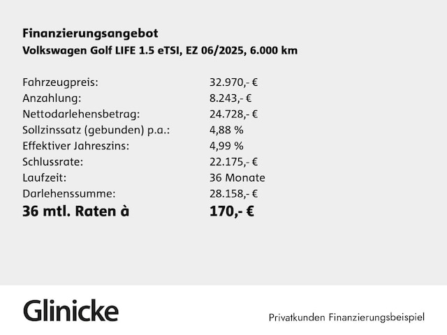 Volkswagen Golf DSG Golf VIII Life