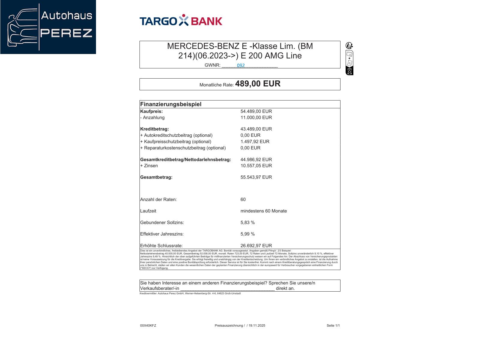 Mercedes-Benz E 200 AMG Line Sedan