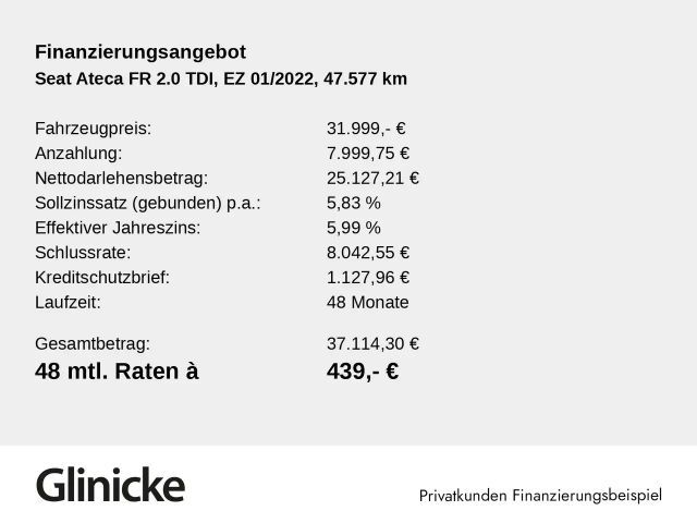 Seat Ateca 2.0 TDI 4Drive FR-lijn