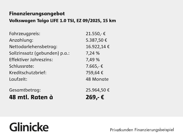 Volkswagen Taigo 1.0 TSI IQ.Drive Life