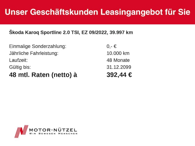 Skoda Karoq 2.0 TSI 4x4 Sportline