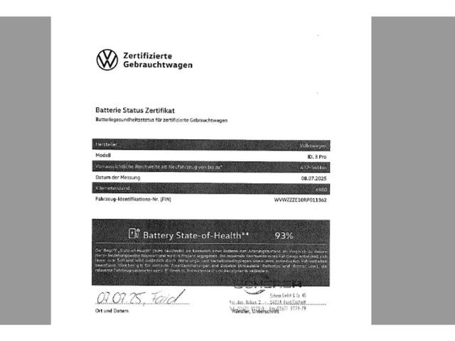 Volkswagen ID.3 58 KWh Performance Pro
