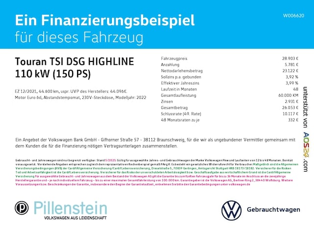Volkswagen Touran DSG Highline