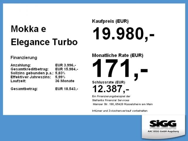 Opel Mokka Elegance Mokka-e