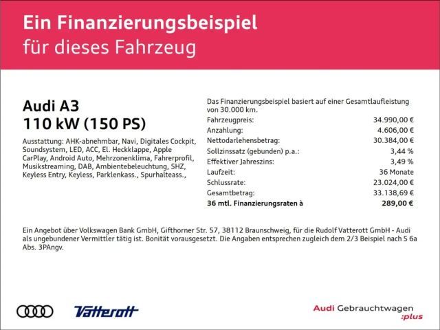 Audi A3 35 TFSI Sedan Sportback