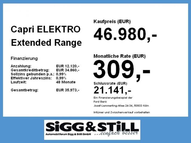Ford Capri Extended range RWD