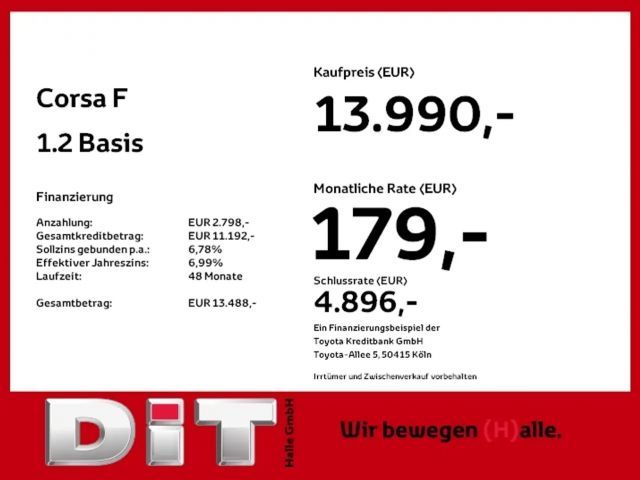 Opel Corsa F 1.2 Basis Klima Sitzhzg Tempomat