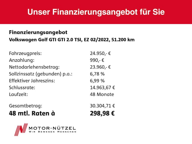 Volkswagen Golf 2.0 TSI GTI Plus