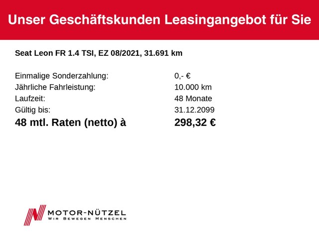 Seat Leon 1.4 TSI FR-lijn e-Hybrid