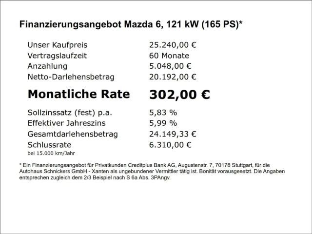 Mazda 6 Exclusive-line SkyActiv