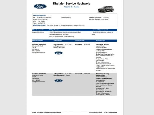 Ford Focus Cool & Connect Wagon