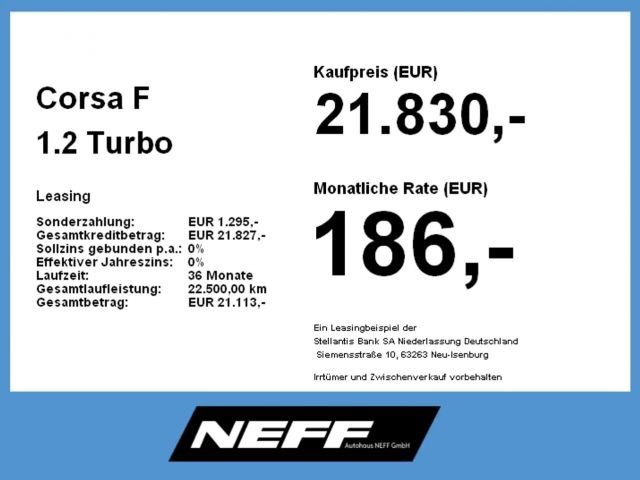 Opel Corsa 1.2 Turbo Edition Turbo