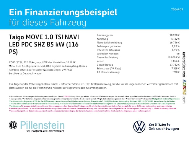 Volkswagen Taigo 1.0 TSI Move