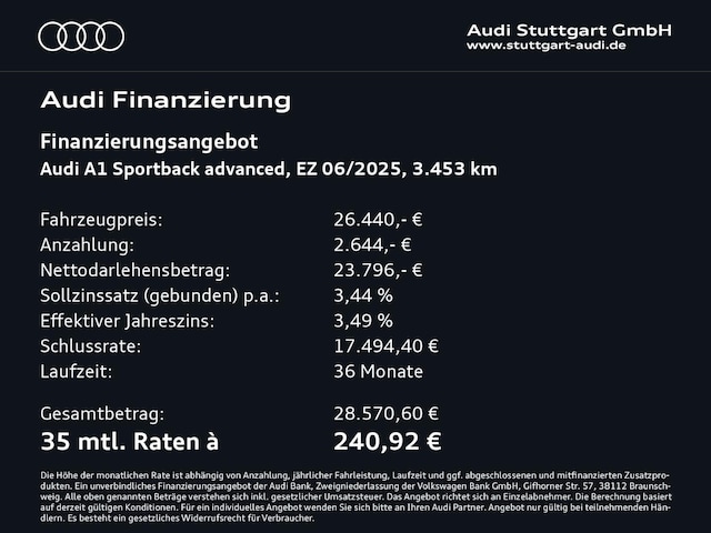 Audi A1 30 TFSI S-Tronic Sportback