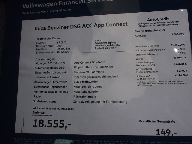 Seat Ibiza Connect DSG