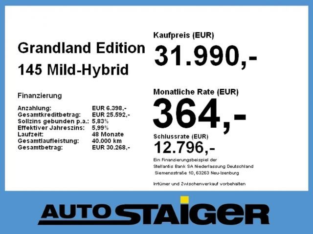 Opel Grandland X Edition Hybrid