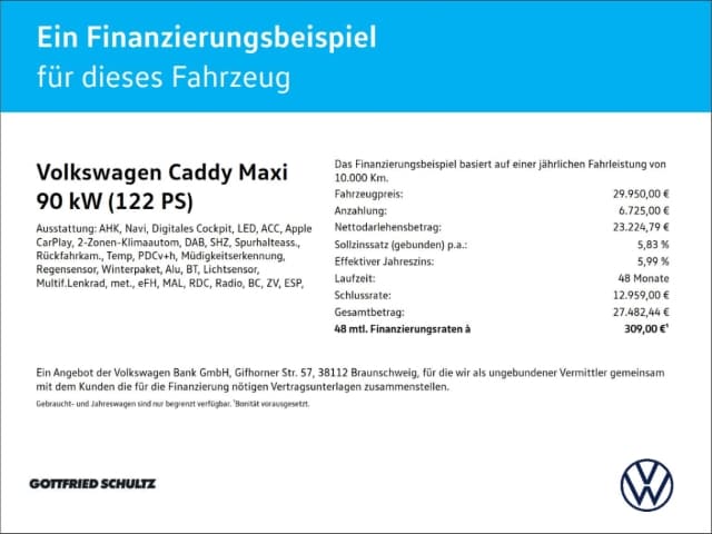 Volkswagen Caddy 2.0 TDI DSG Maxi