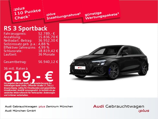 Audi RS3 Quattro S-Tronic Sportback