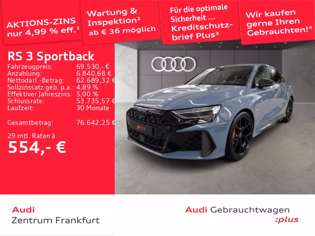 Audi RS3 Quattro S-Tronic Sedan Sportback