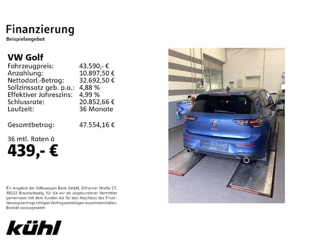 Volkswagen Golf 2.0 TSI DSG GTI Golf VIII Style