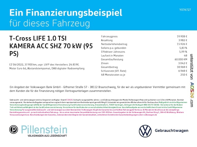 Volkswagen T-Cross 1.0 TSI Life