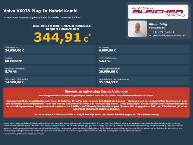 Volvo V60 Bright Plus T8